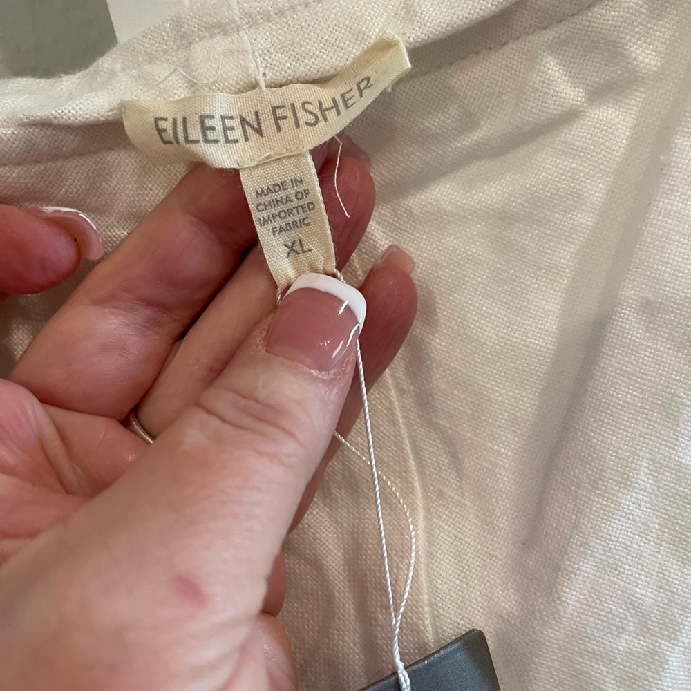 Eileen Fisher White A-Line Skirt Size L Large NWT - Picture 2 of 4
